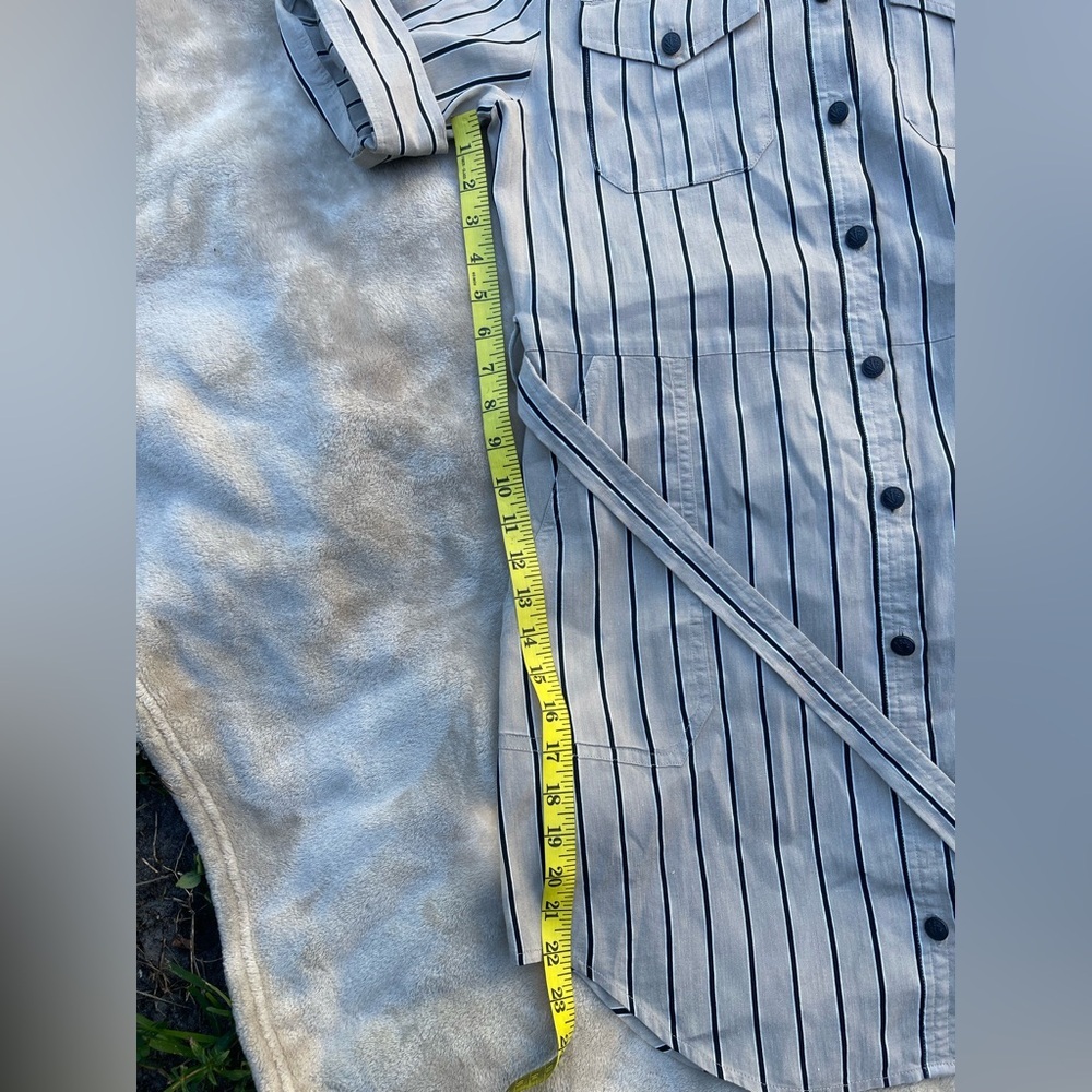 Rag & Bone Roxanne utility Dress linen blend belt 
Striped Beige Black SIZE S - Picture 14 of 16